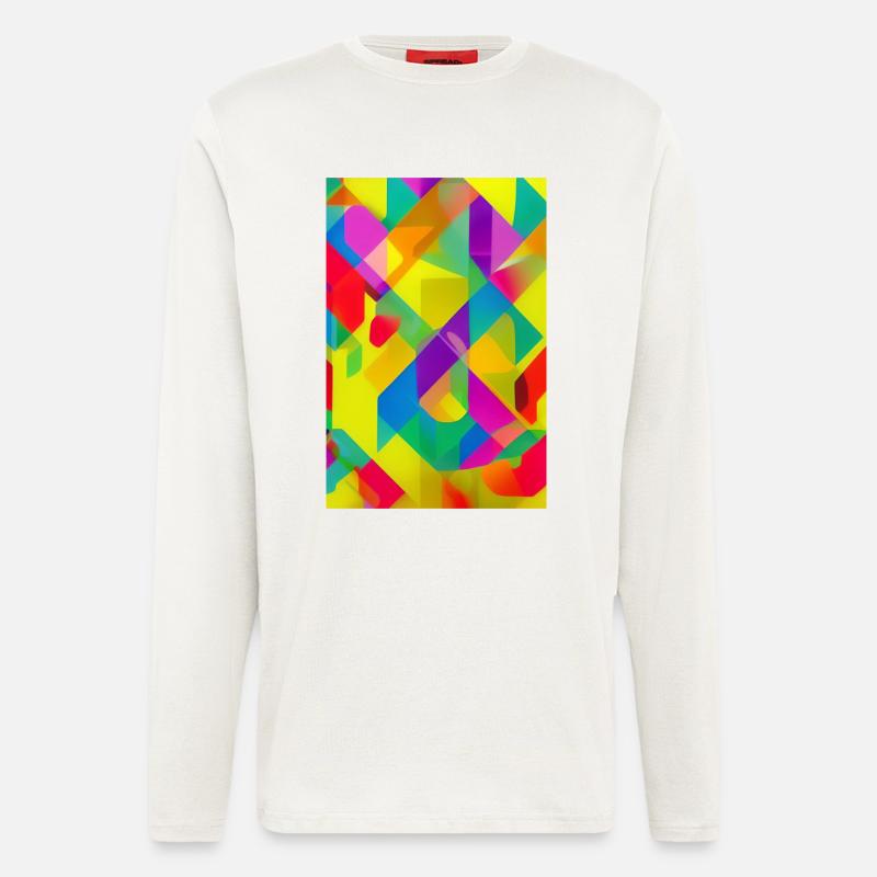 Retro Muster Bunt - Langarmshirt - made by SPREAD  - OFF WHITE