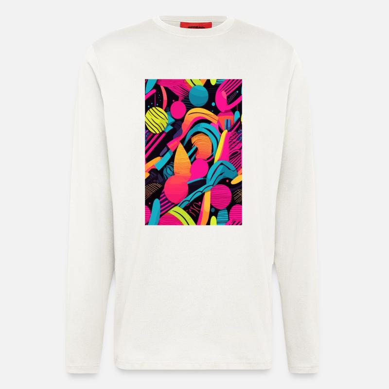 Modernes Abstraktes Muster - Langarmshirt - made by SPREAD  - OFF WHITE