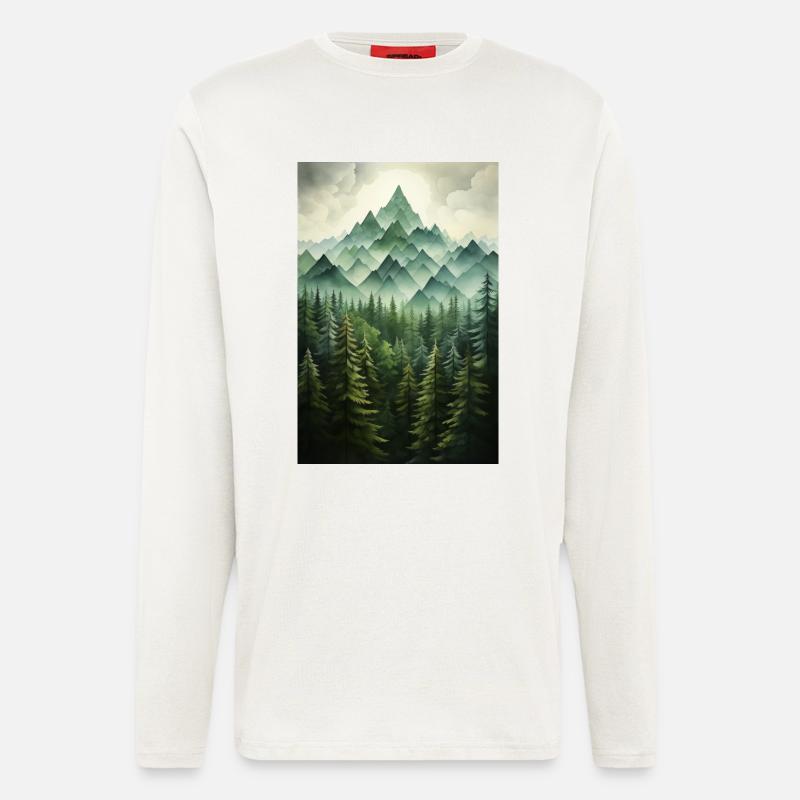 Waldlandschaft - Langarmshirt - made by SPREAD  - OFF WHITE