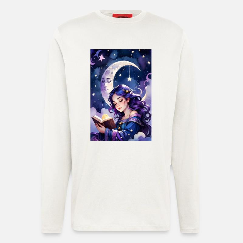 Lesen und Einschlafen - Langarmshirt - made by SPREAD  - OFF WHITE