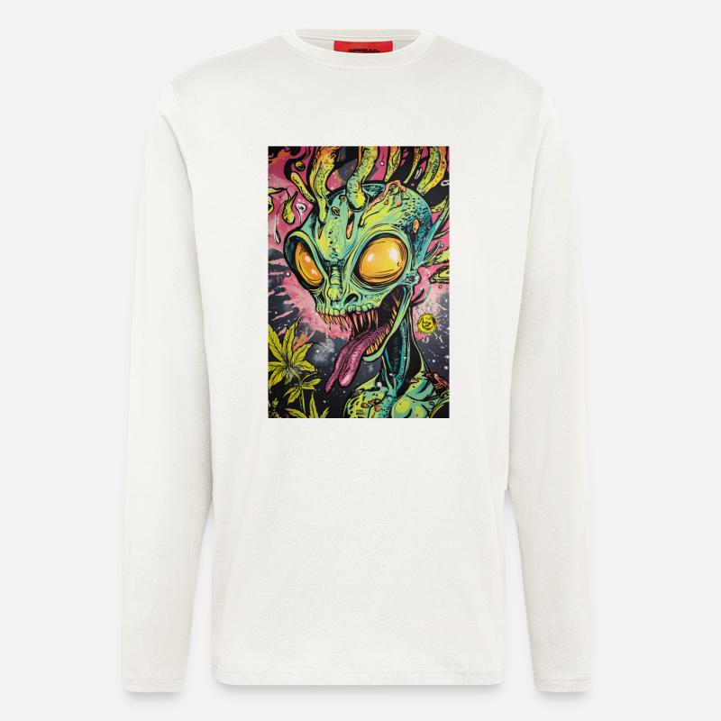 Psychedelic Alien Neon Graffiti - Longsleeve - made by SPREAD  - OFF WHITE
