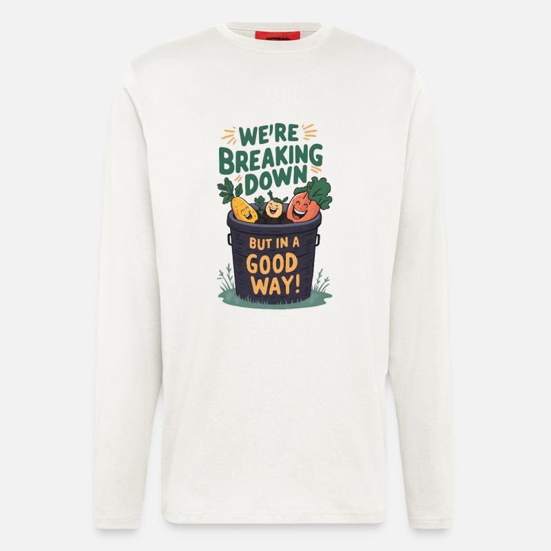 Breaking Down Compost - Langarmshirt - made by SPREAD  - OFF WHITE