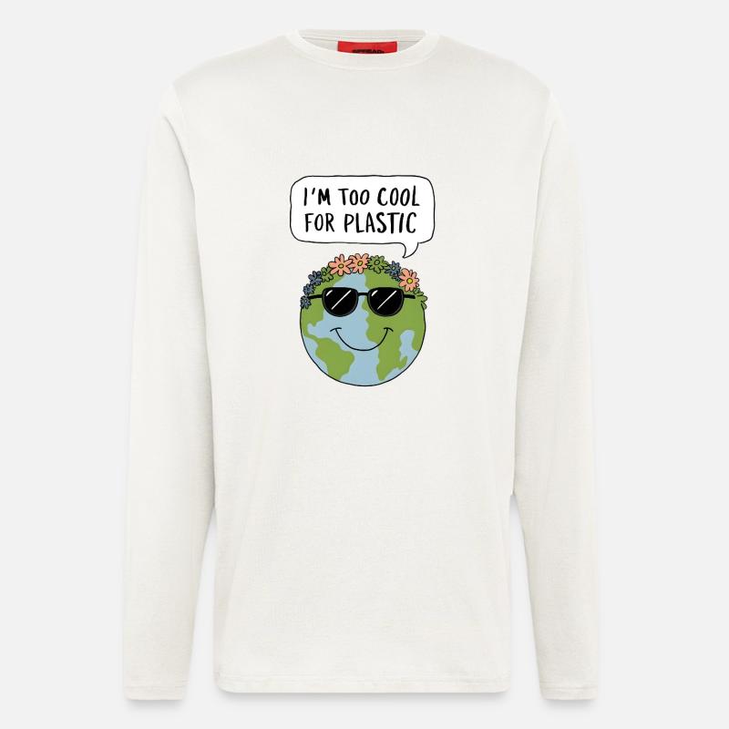 Too Cool for Plastic - Langarmshirt - made by SPREAD  - OFF WHITE
