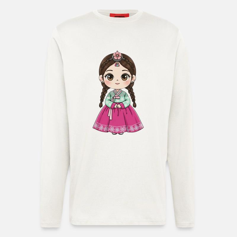 Chibi Hanbok Süßigkeiten-Traum Chaewon - Langarmshirt - made by SPREAD  - OFF WHITE