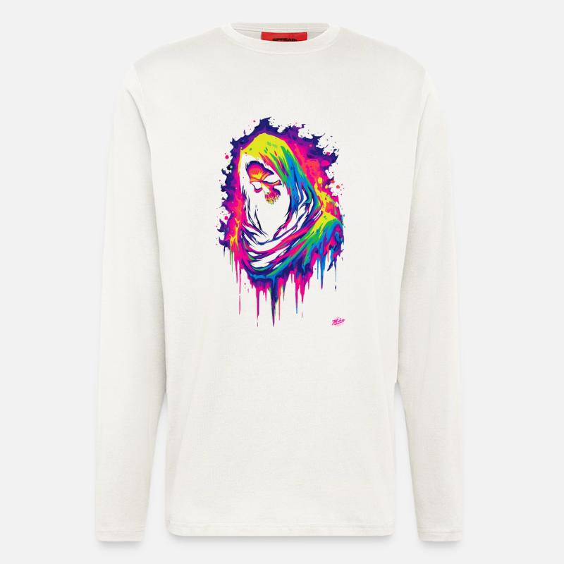 Neon Grim Reaper - Langarmshirt - made by SPREAD  - OFF WHITE