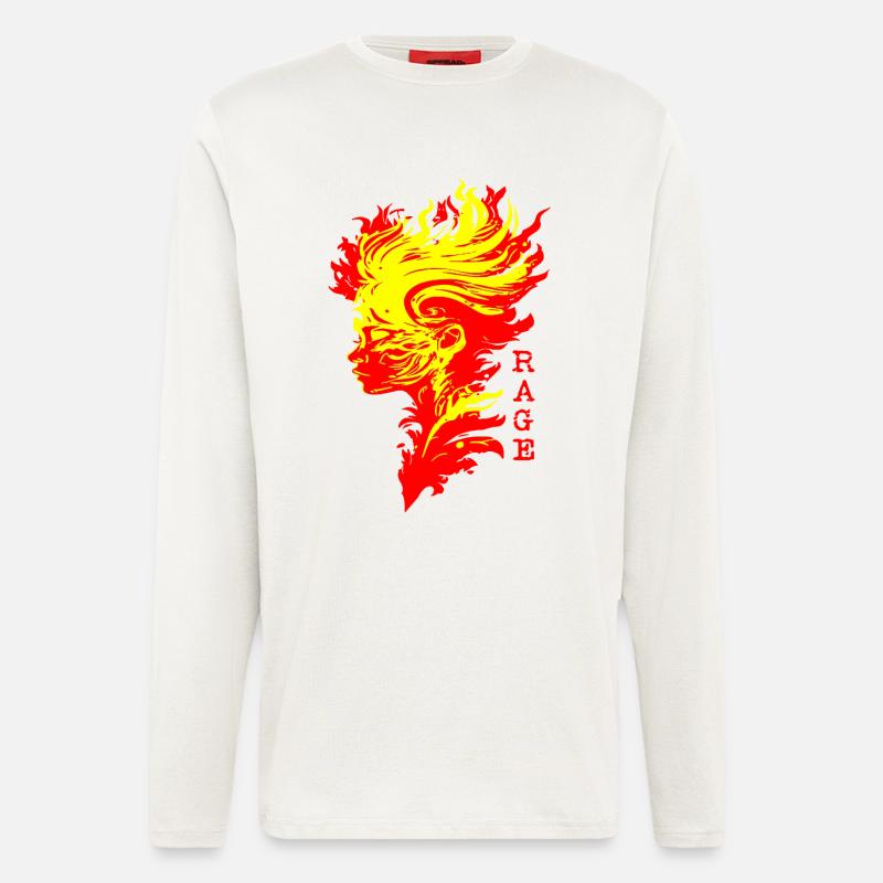 Flammende Wut - Langarmshirt - made by SPREAD  - OFF WHITE