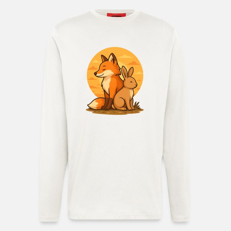 Fox and Rabbit - Longsleeve - made by SPREAD  - OFF WHITE