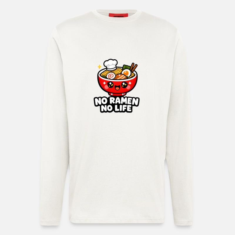 No Ramen No Life - Langarmshirt - made by SPREAD  - OFF WHITE