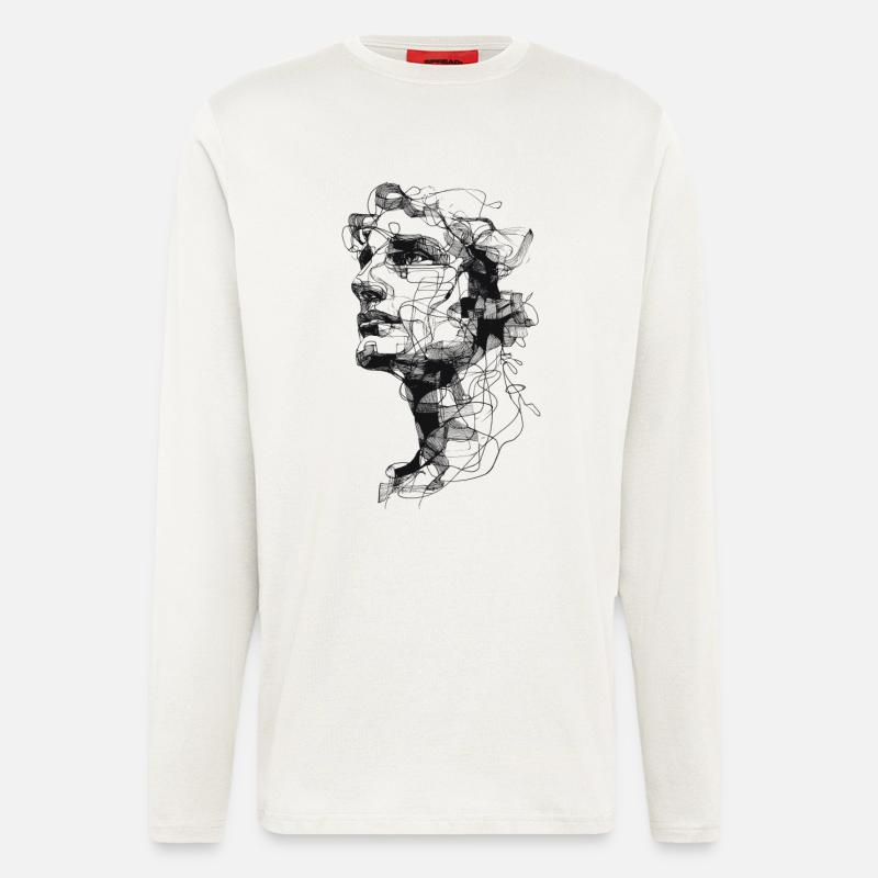 Shadow Braid Silhouette - Longsleeve - made by SPREAD  - OFF WHITE