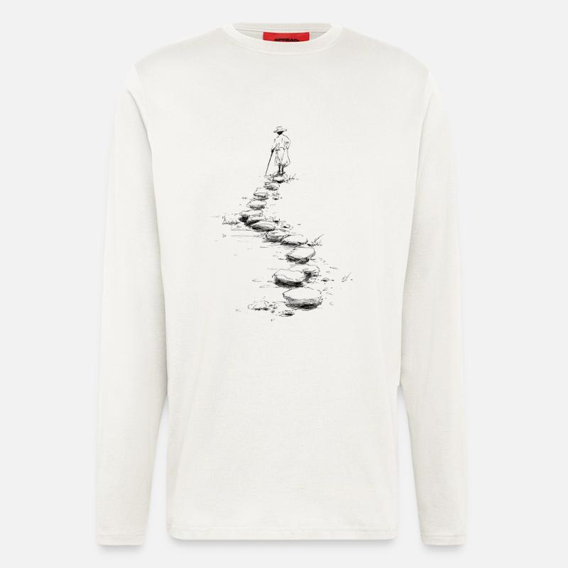 walk the path - Longsleeve - made by SPREAD  - OFF WHITE