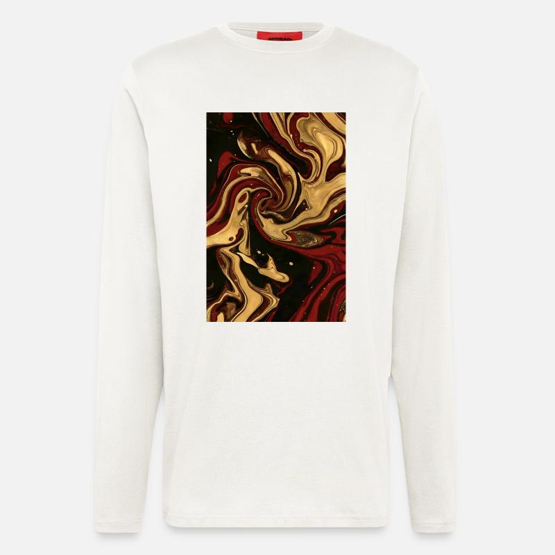 Abstract Germany Fluid Art Part 2. - Longsleeve - made by SPREAD - OFF WHITE