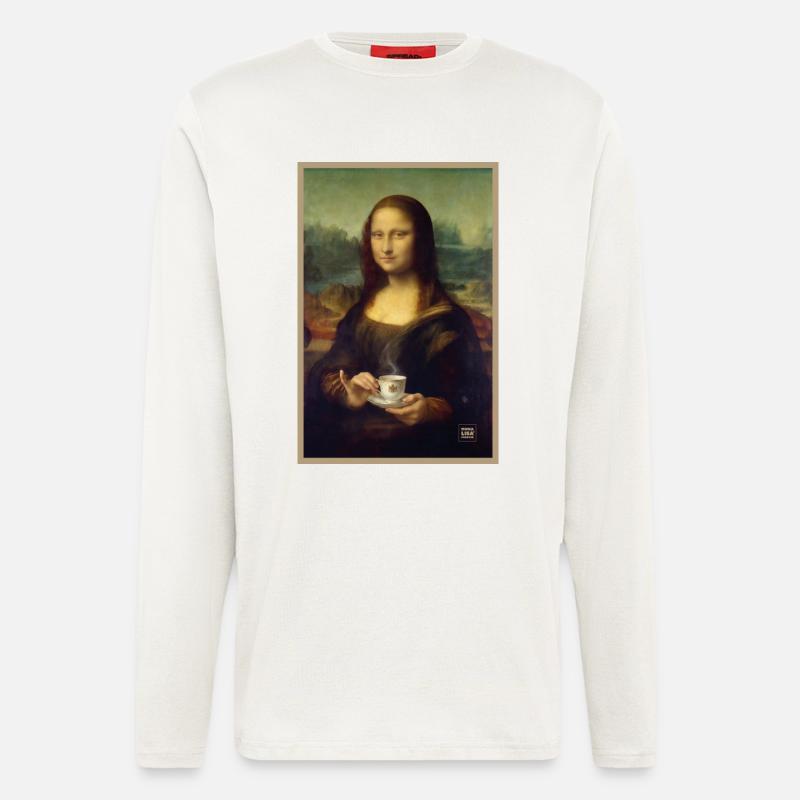 Mona Lisa Tea Time - Longsleeve - made by SPREAD - OFF WHITE