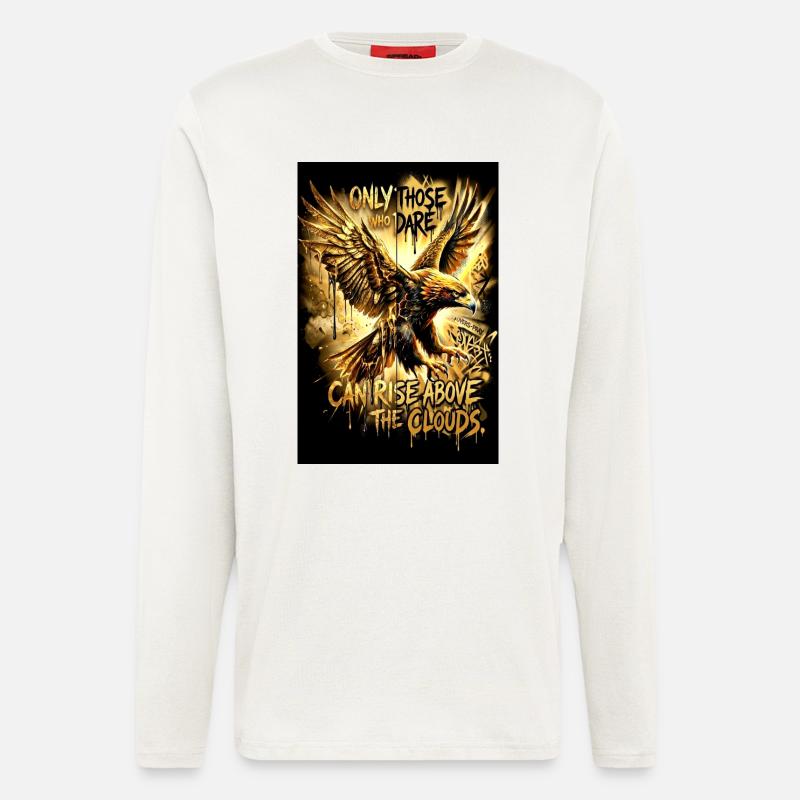 Eagle Poster Motivation Saying Mural - Longsleeve - made by SPREAD  - OFF WHITE