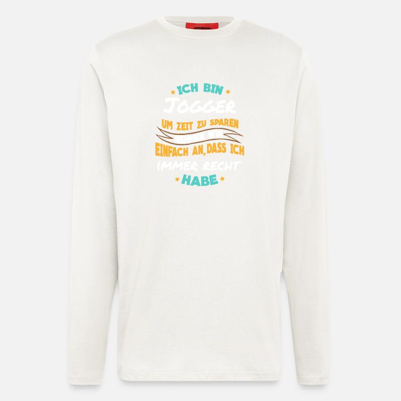 Joggen - Ich bin Jogger - Langarmshirt - made by SPREAD  - OFF WHITE