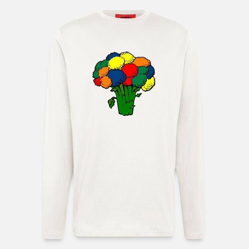 broccoli broccoli veggie gemuese vegetables13 - Longsleeve - made by SPREAD  - OFF WHITE