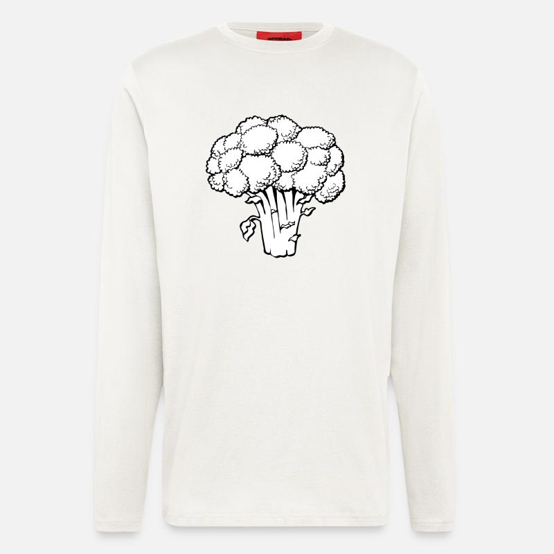broccoli broccoli veggie gemuese vegetables15 - Longsleeve - made by SPREAD  - OFF WHITE