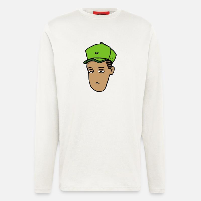 Hip-Hop-Kopf (Schlaganfall) - Langarmshirt - made by SPREAD  - OFF WHITE