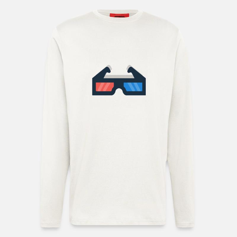 Kino 3-D Brille! Geschenk Idee - Langarmshirt - made by SPREAD  - OFF WHITE