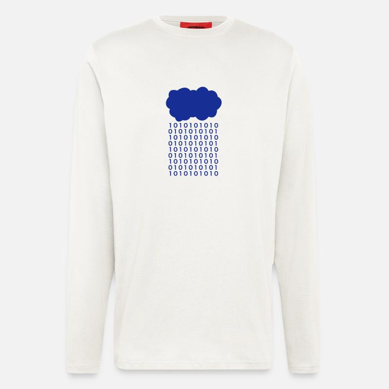 Bit Regen Wolke Informatiker - Langarmshirt - made by SPREAD  - OFF WHITE