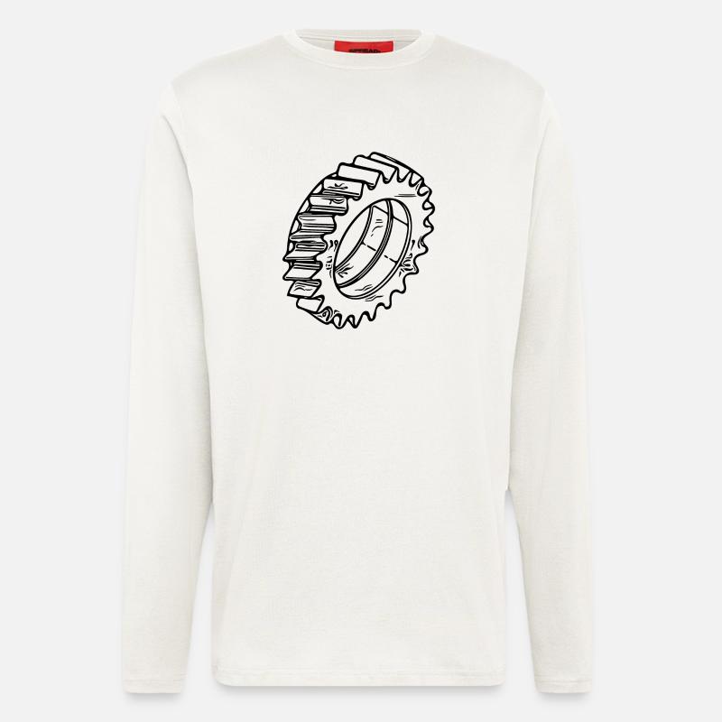 Gear Machines Component Design - Longsleeve - made by SPREAD  - OFF WHITE