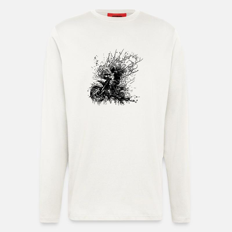 Bikerin Splash Style Geländefahrt - Langarmshirt - made by SPREAD  - OFF WHITE