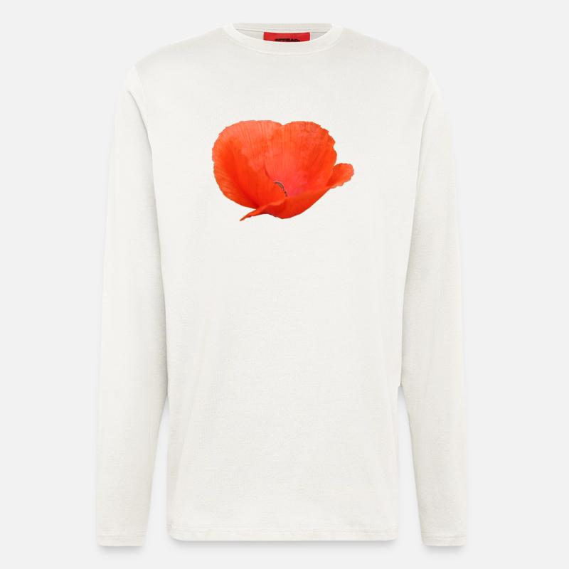Mohnblume Mohn Klatschmohn - Langarmshirt - made by SPREAD  - OFF WHITE