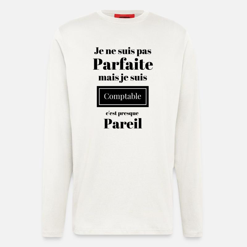 Femme comptable presque parfaite - Manches longues bio décontracté fabriqué en UE - OFF WHITE
