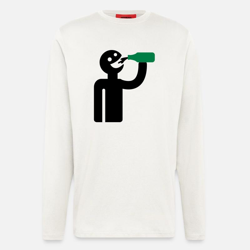 Säufer - Trinker - Langarmshirt - made by SPREAD  - OFF WHITE