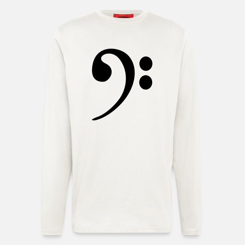 bass clef - Langarmshirt - made by SPREAD  - OFF WHITE