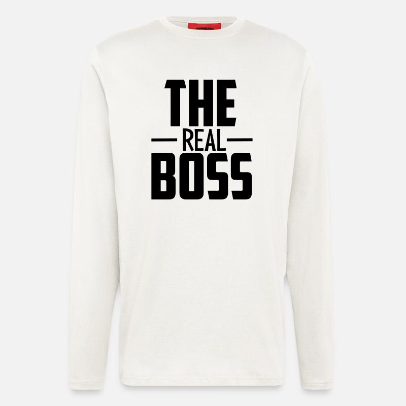 The Real Boss - Longsleeve - made by SPREAD  - OFF WHITE