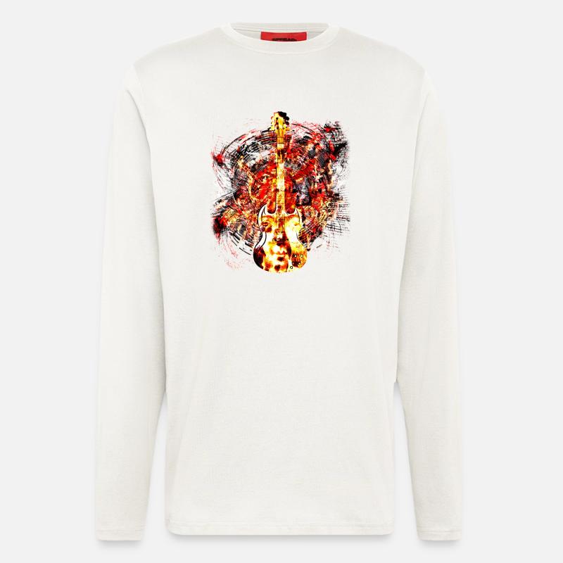Guitar Face - Longsleeve - made by SPREAD  - OFF WHITE