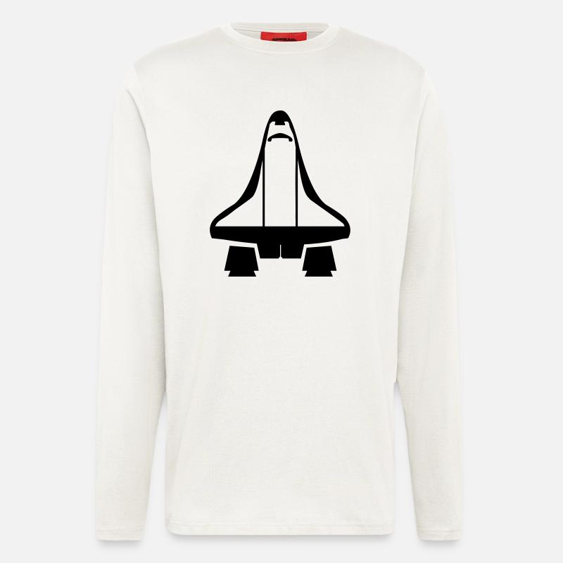 raumfahrt_01 - Langarmshirt - made by SPREAD  - OFF WHITE