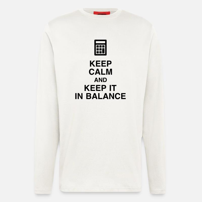 comptable / comptabilité / compter / chiffre - Manches longues bio décontracté fabriqué en UE - OFF WHITE