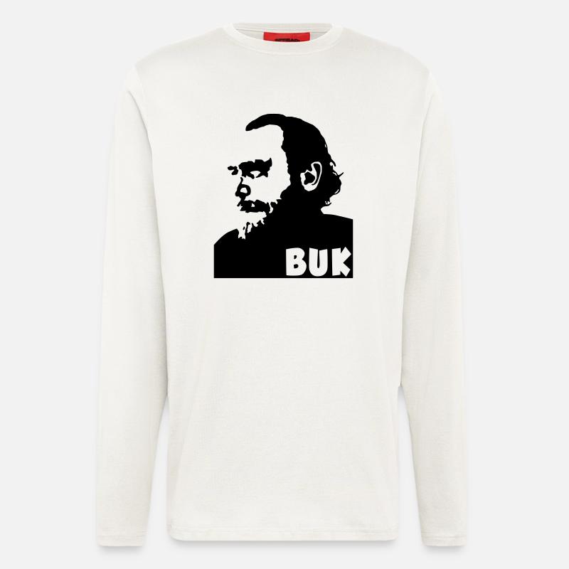Charles Bukowski - Langarmshirt - made by SPREAD  - OFF WHITE