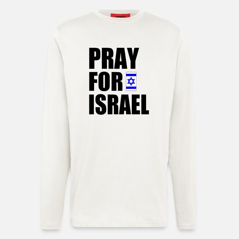 Pray for israel - Langarmshirt - made by SPREAD  - OFF WHITE