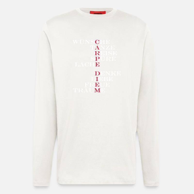 carpediem - Langarmshirt - made by SPREAD  - OFF WHITE