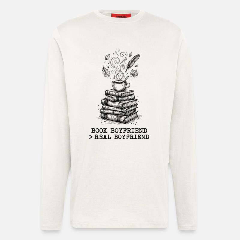 "Buchheld > Echter Freund" ! - Langarmshirt - made by SPREAD  - OFF WHITE