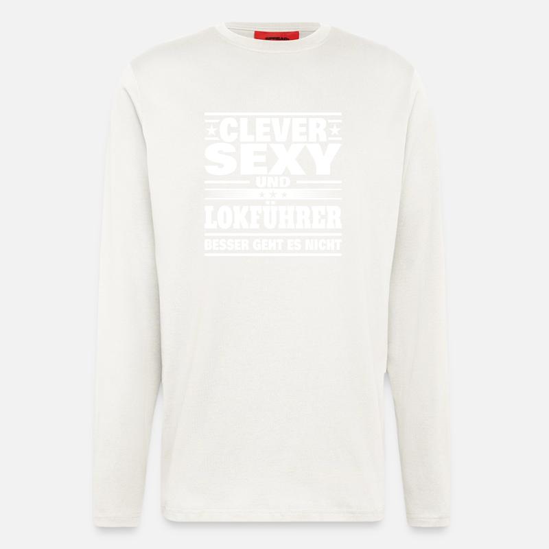 Clever Lokführer - Langarmshirt - made by SPREAD  - OFF WHITE