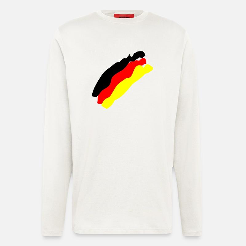 Deutsche Flagge - Langarmshirt - made by SPREAD - OFF WHITE