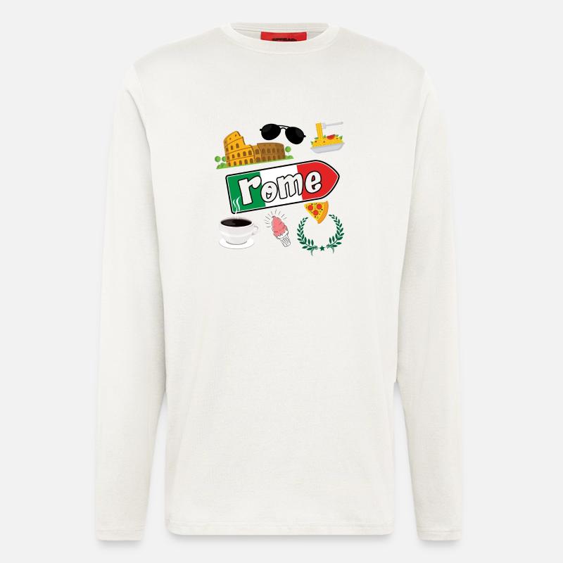 Ich liebe Rom - Langarmshirt - made by SPREAD  - OFF WHITE