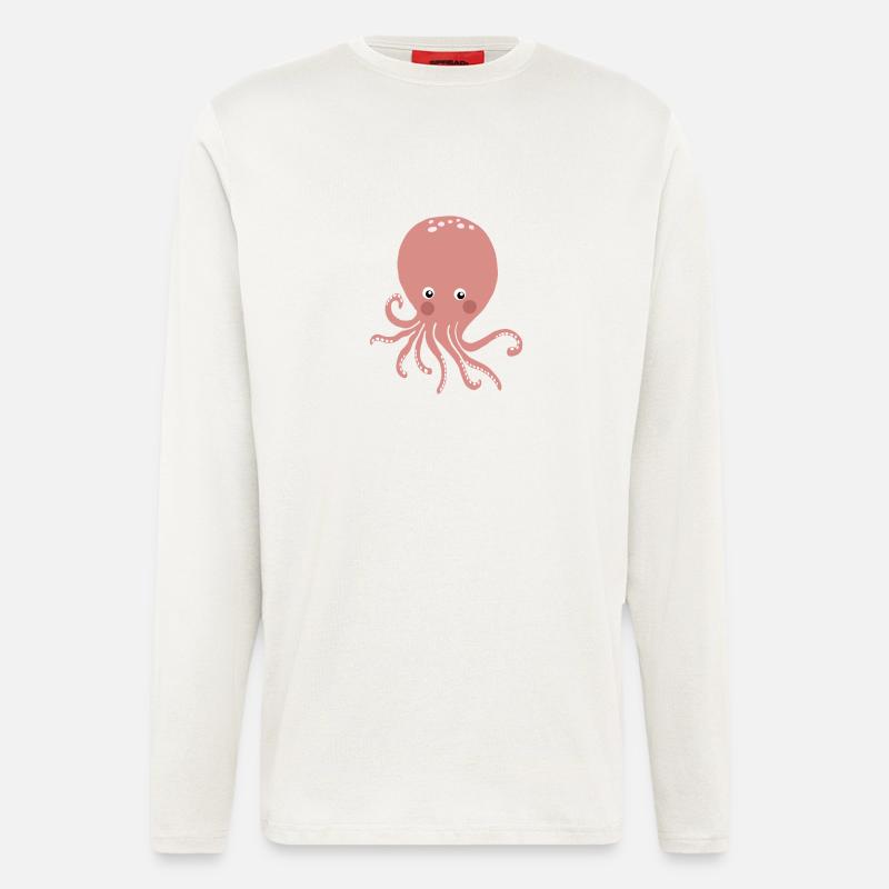 Pink Oktopus - Langarmshirt - made by SPREAD  - OFF WHITE