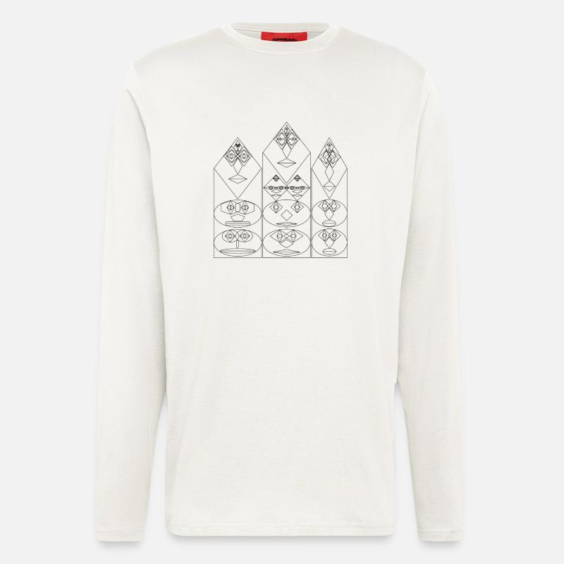 Three Towers with many Faces - Langarmshirt - made by SPREAD  - OFF WHITE