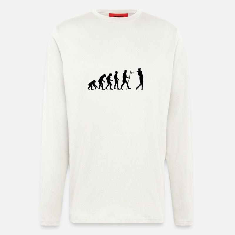 Evolution Golf comme un cadeau - Manches longues bio décontracté fabriqué en UE - OFF WHITE