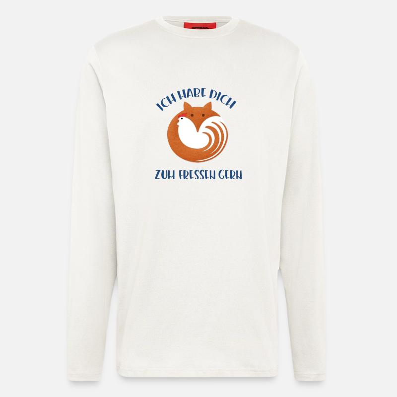 Fuchs, Huhn, Liebe - Langarmshirt - made by SPREAD  - OFF WHITE