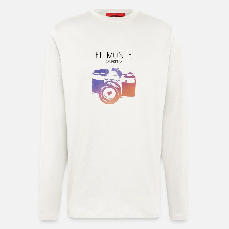 Kamera El Monte California - Langarmshirt - made by SPREAD  - OFF WHITE