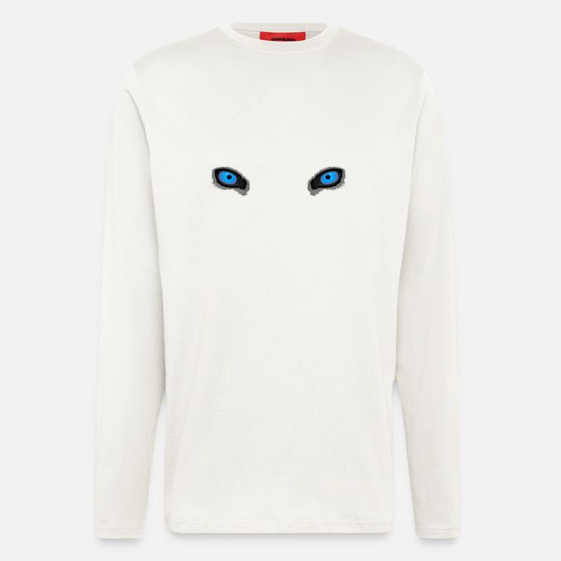 Deep Blue Wolf Eyes - Longsleeve - made by SPREAD  - OFF WHITE