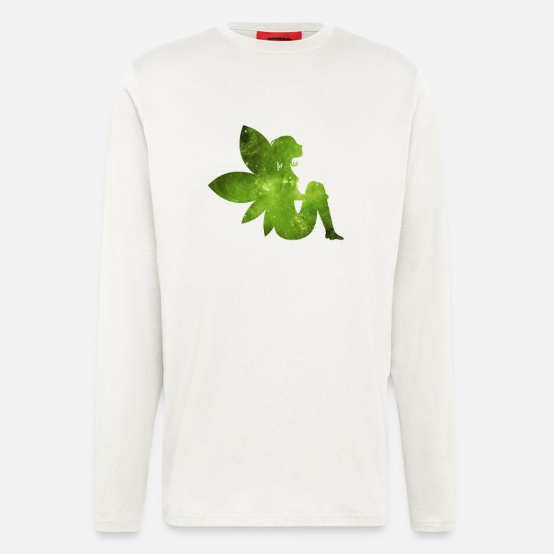 Grüne Fee Geschenk Idee Elfe - Langarmshirt - made by SPREAD - OFF WHITE