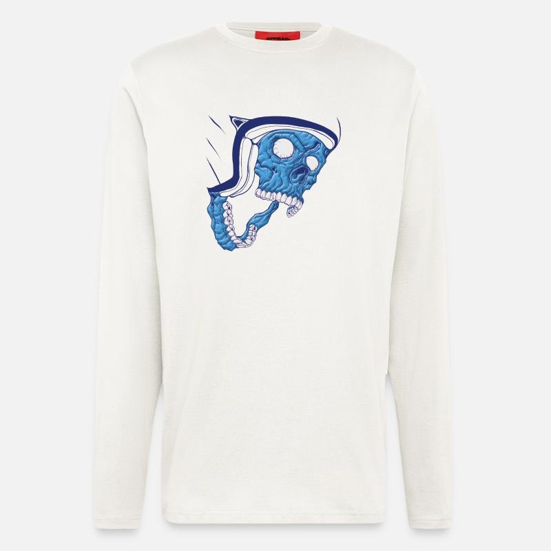 Schädel Kopf - Langarmshirt - made by SPREAD  - OFF WHITE