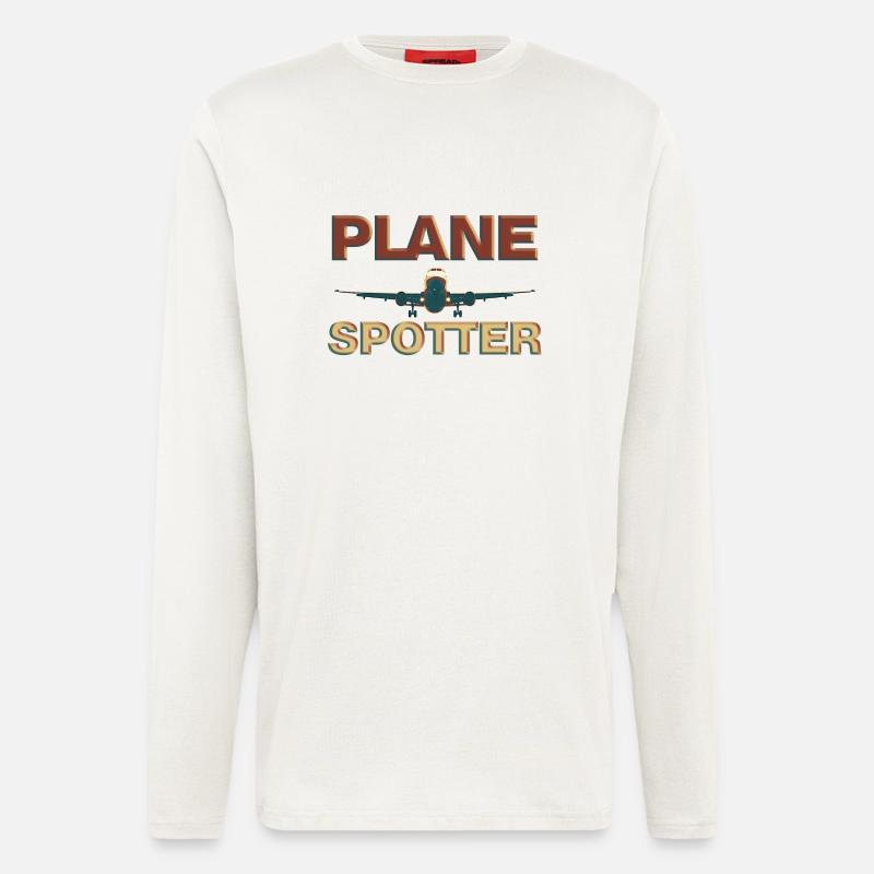 Planespotter - Langarmshirt - made by SPREAD  - OFF WHITE