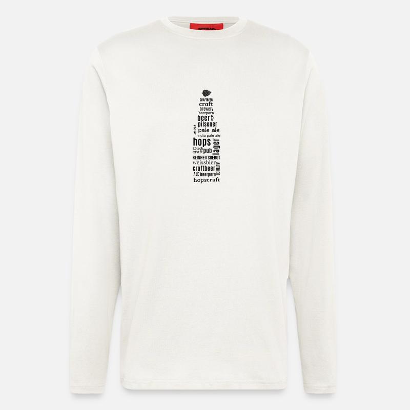 Bier - Bierflasche - Geschenk - Langarmshirt - made by SPREAD  - OFF WHITE